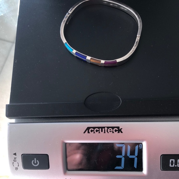 MCM HINGED CUFF STERLING SILVER TAXCO WOMENS TURQUOISE TIGERS EYE LAPIS SUGILITE - Picture 6 of 12